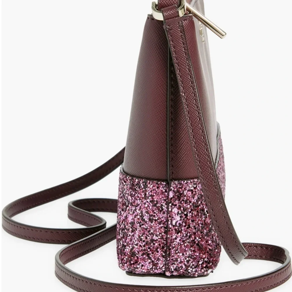 Kate Spade Pink and Purple Crossbody Bag with Sparkling Design